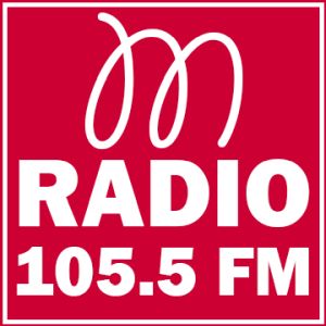 Logo of radio station M Radio 105.5 FM