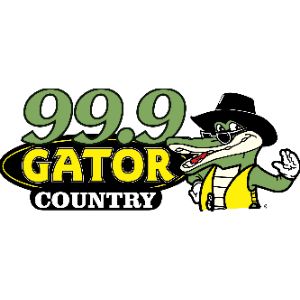 Logotipo de la emisora ​​de radio WGNE Gator Country 99.9 FM