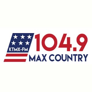 Logotipo de la emisora ​​de radio KTMX 104.9 Max Country