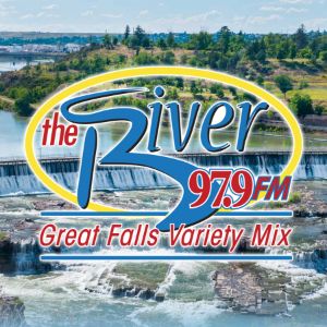 Logotipo de la emisora ​​de radio KVVR 97.9 The River