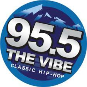 Logo of radio station KNEV 95.5 The Vibe