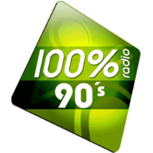 Logo of radio station 100% 90s