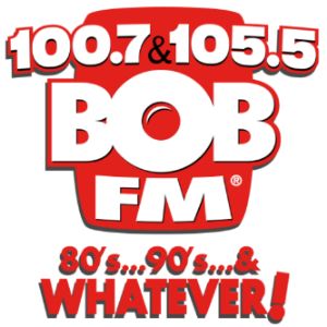 Logo of radio station KYMV 100.7 BOB FM