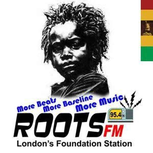 Logo of radio station UK Roots FM
