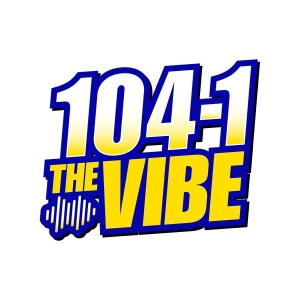 Logotipo de la emisora ​​de radio 104.1 The Vibe