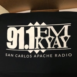 Logotipo de la emisora ​​de radio San Carlos Apache Radio 91.1 FM